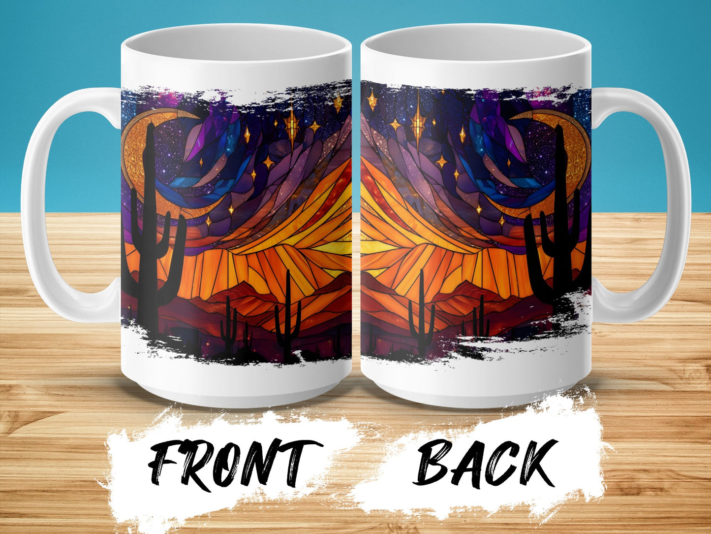 Colorful Desert Night Scene Mug product type