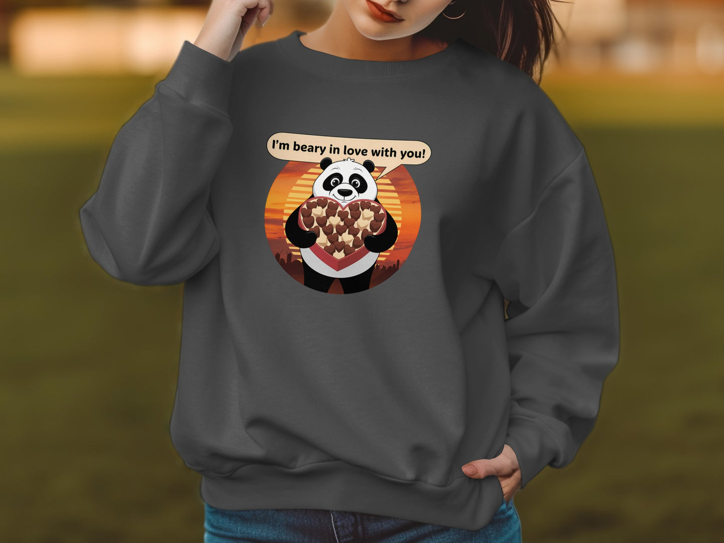 I'm Beary In Love With You Panda Sweatshirt product type