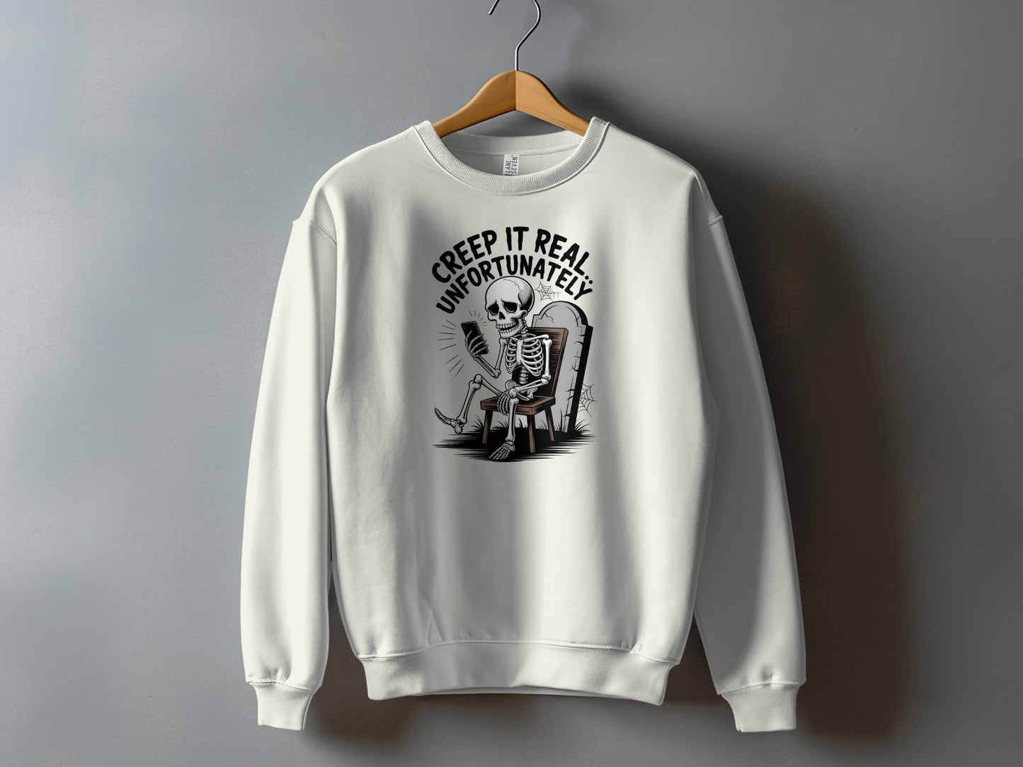 Creep It Real Unfortunately Skeleton Print product type