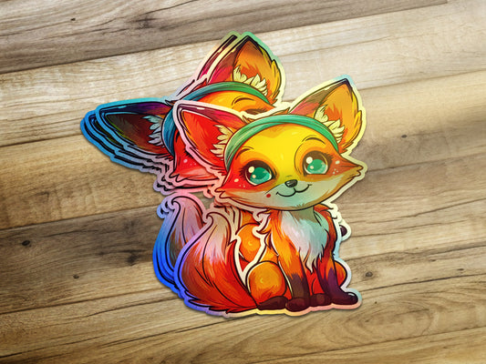 Colorful Cute Fox Sticker Set Adorable Product