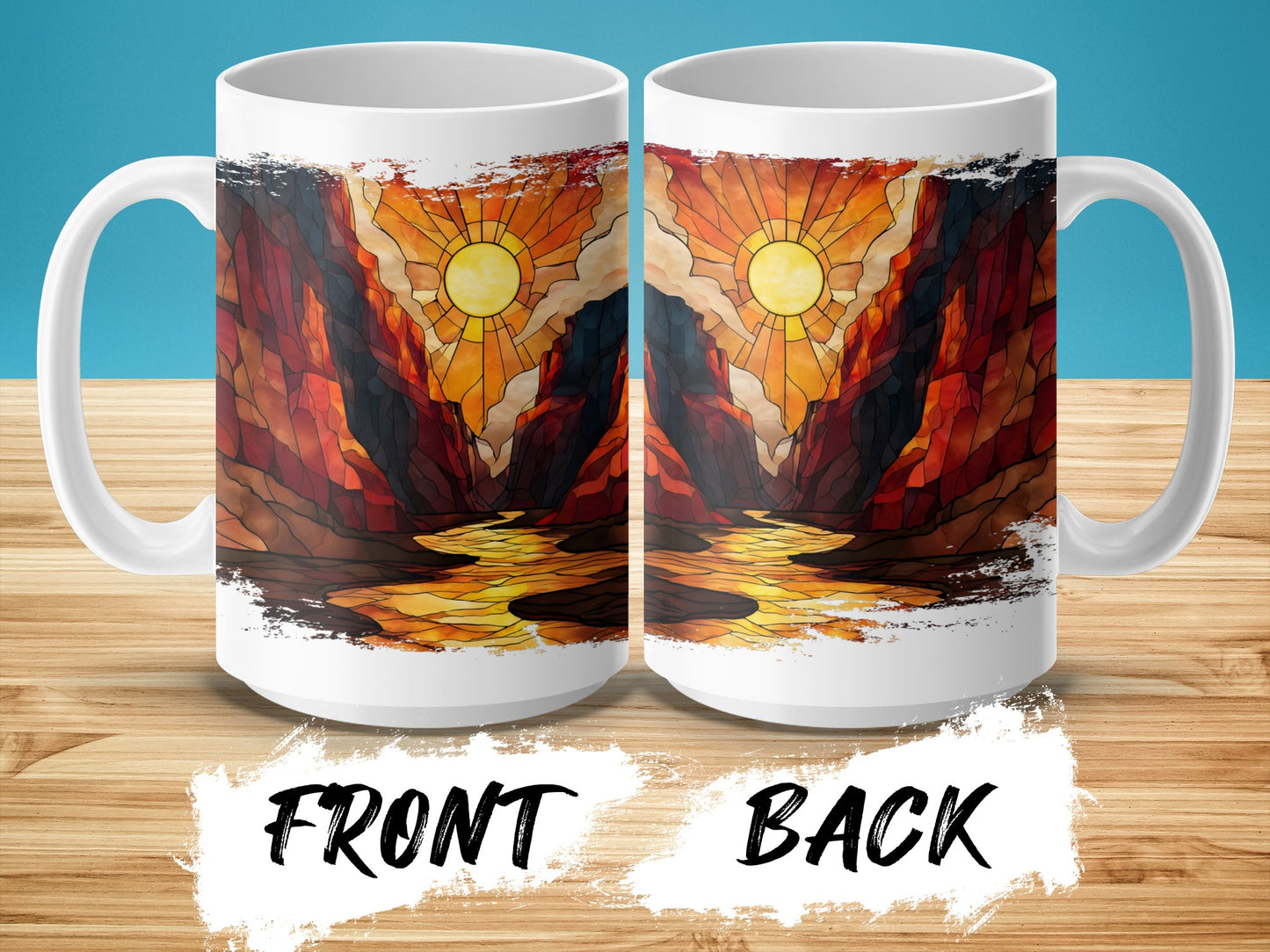 Colorful Sunrise Mountain Landscape Mug product