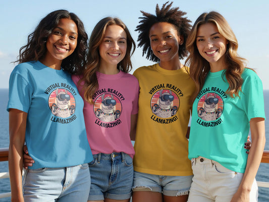 Virtual Reality Llamazing Graphic T-Shirt product type