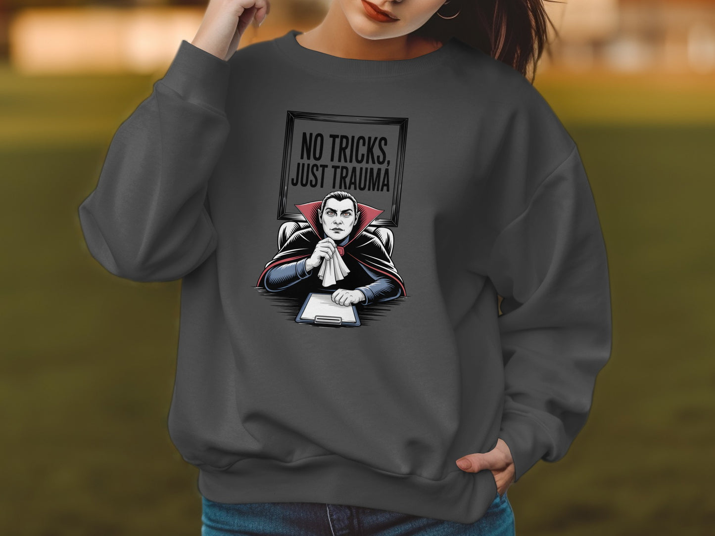 No Tricks Just Trauma Vampire Sweatshirt product