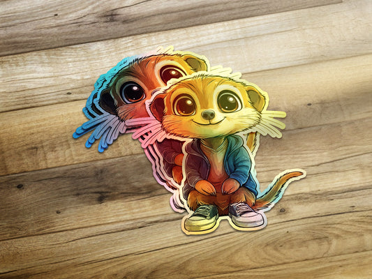 Adorable Cartoon Animal Vinyl Sticker product type