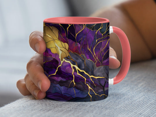 Artistic Abstract Purple Design Ceramic Mug product