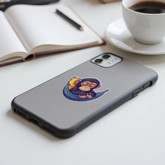Adorable Monkey in Hammock Graphic iPhone Case product type
