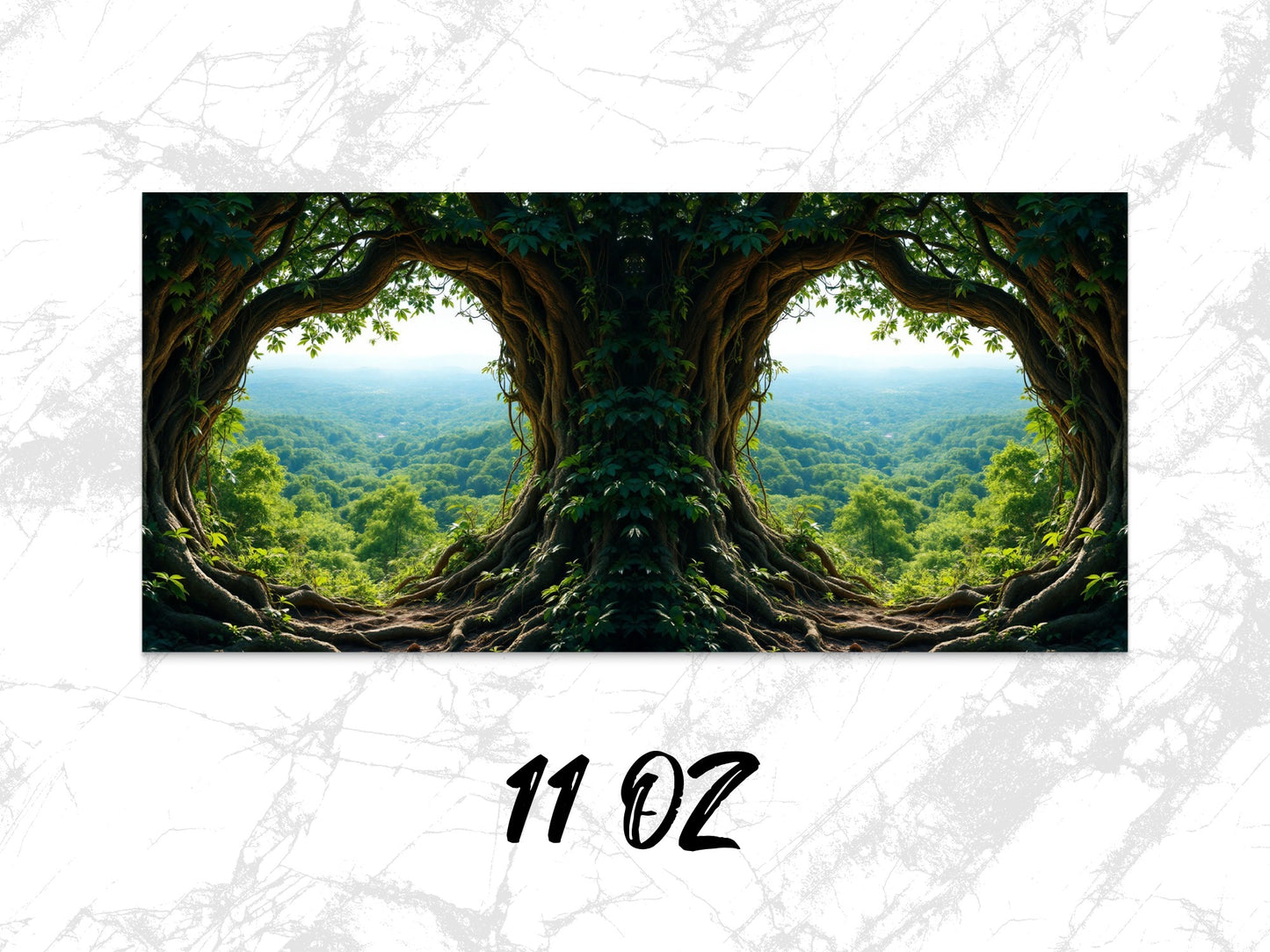Enchanted Forest Canvas Print, Mystical Tree Artwork, Nature Wall Decor, 11 oz, Large Panoramic Photo