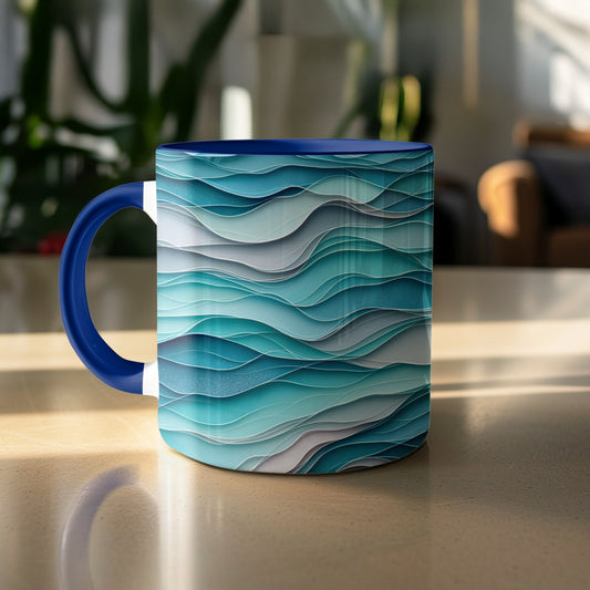 Ocean Waves Design Stylish Mug product type