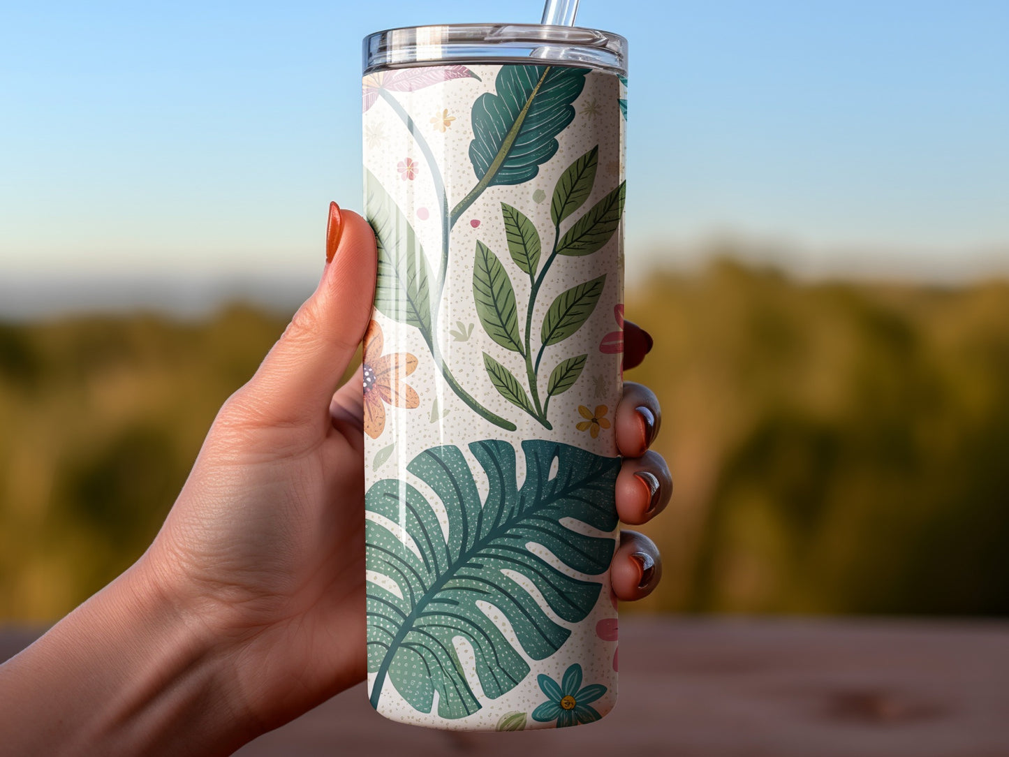 Floral Themed Tumbler Perfect Customizable Gift product