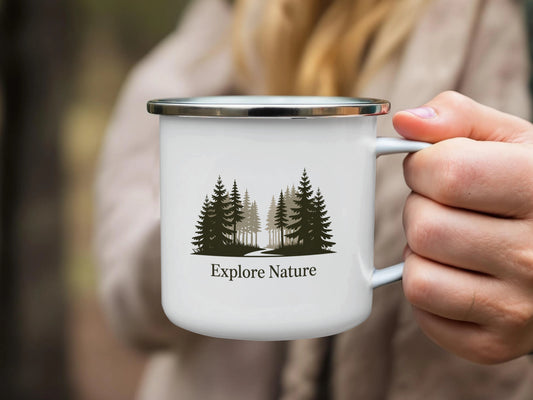 Explore Nature Forest Scene Camping Mug product
