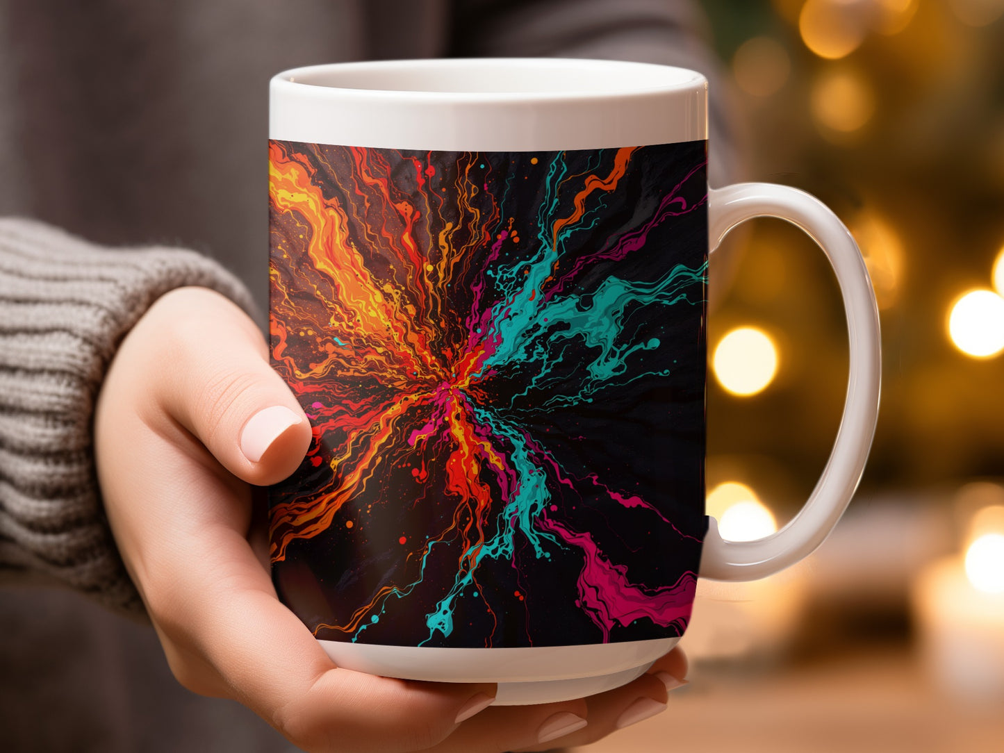 Colorful Abstract Explosion Design Mug product
