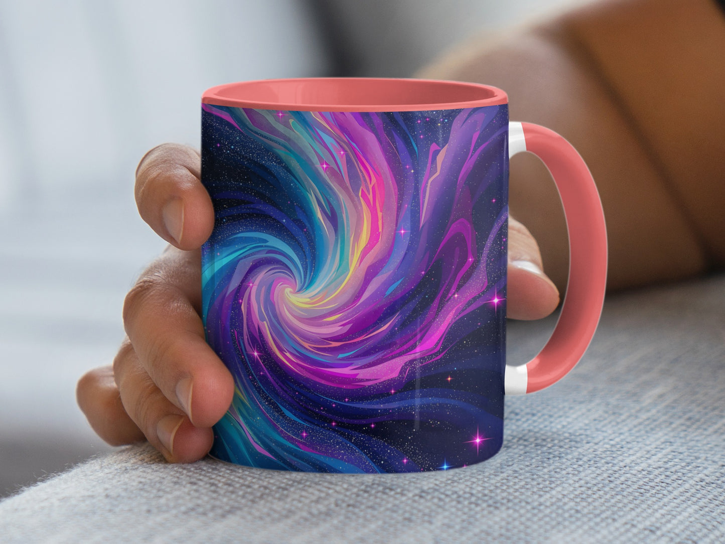 Vibrant Swirling Galaxy Design Coffee Mug product