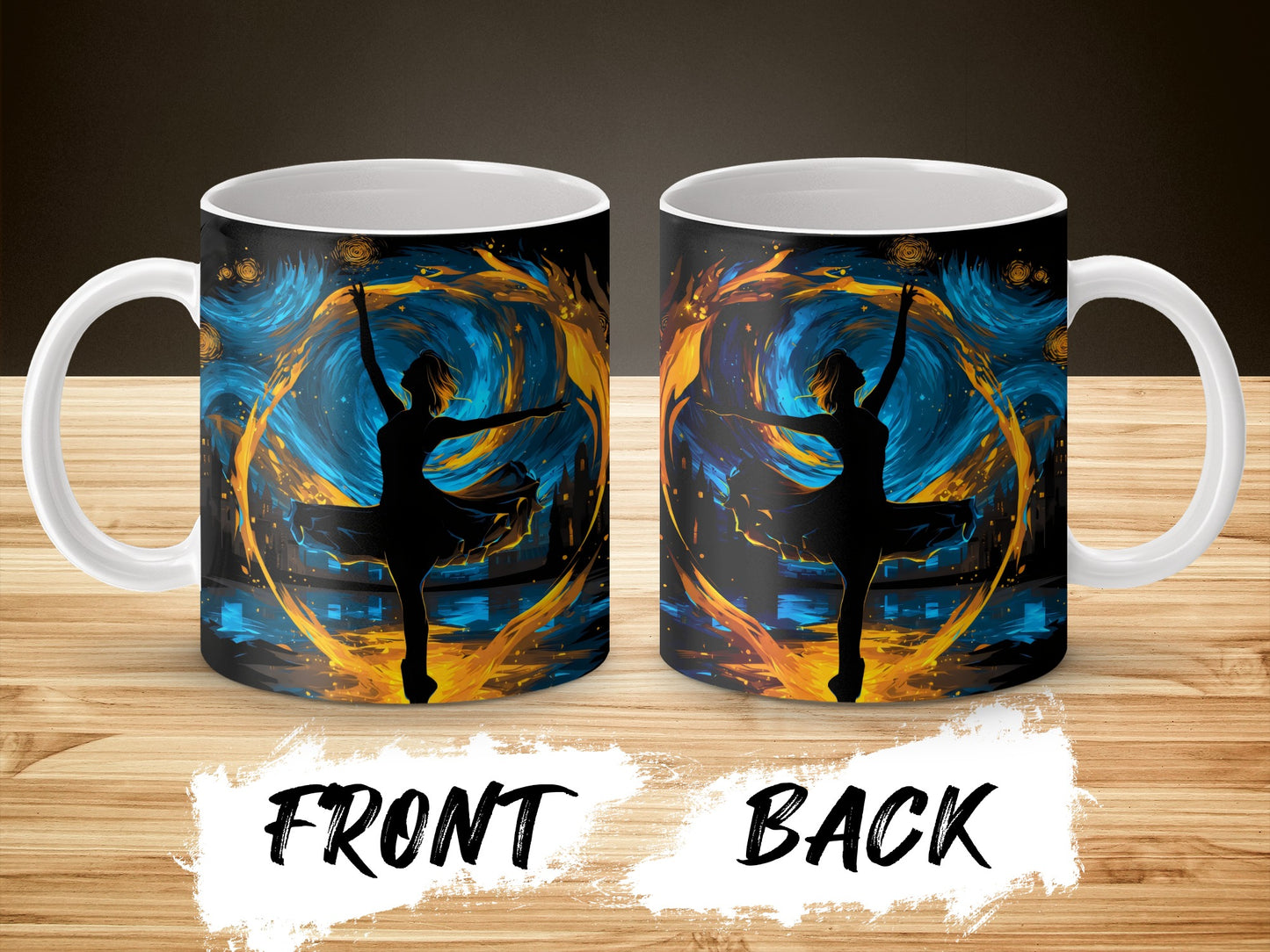 Artistic Gymnast Mug, Colorful Gymnastics Print, Sports Coffee Cup, Unique Gift for Gymnasts, Front and Back Design