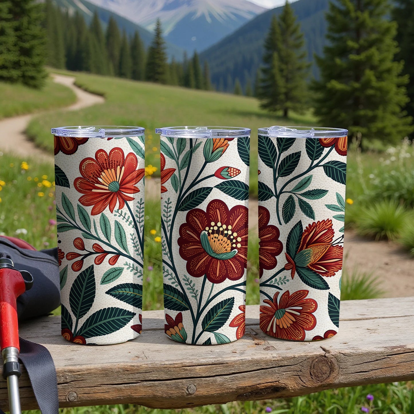 Floral Design Insulated Tumbler Outdoor Product