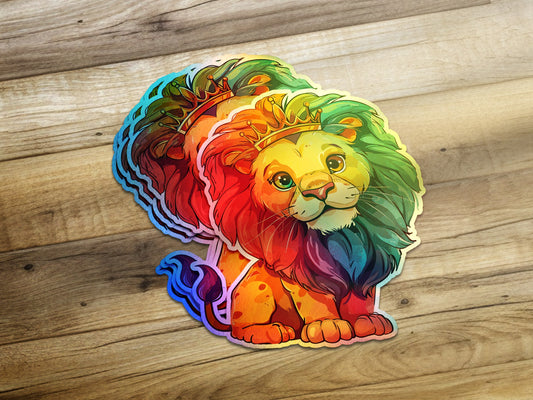 Rainbow Lion King Sticker for Kids Product Type