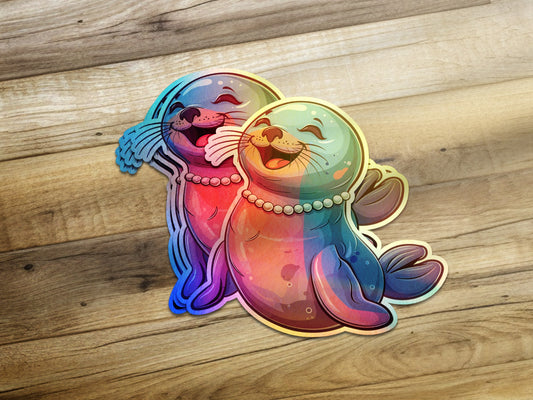 Cute Cartoon Seals Colorful Sticker Decal product type