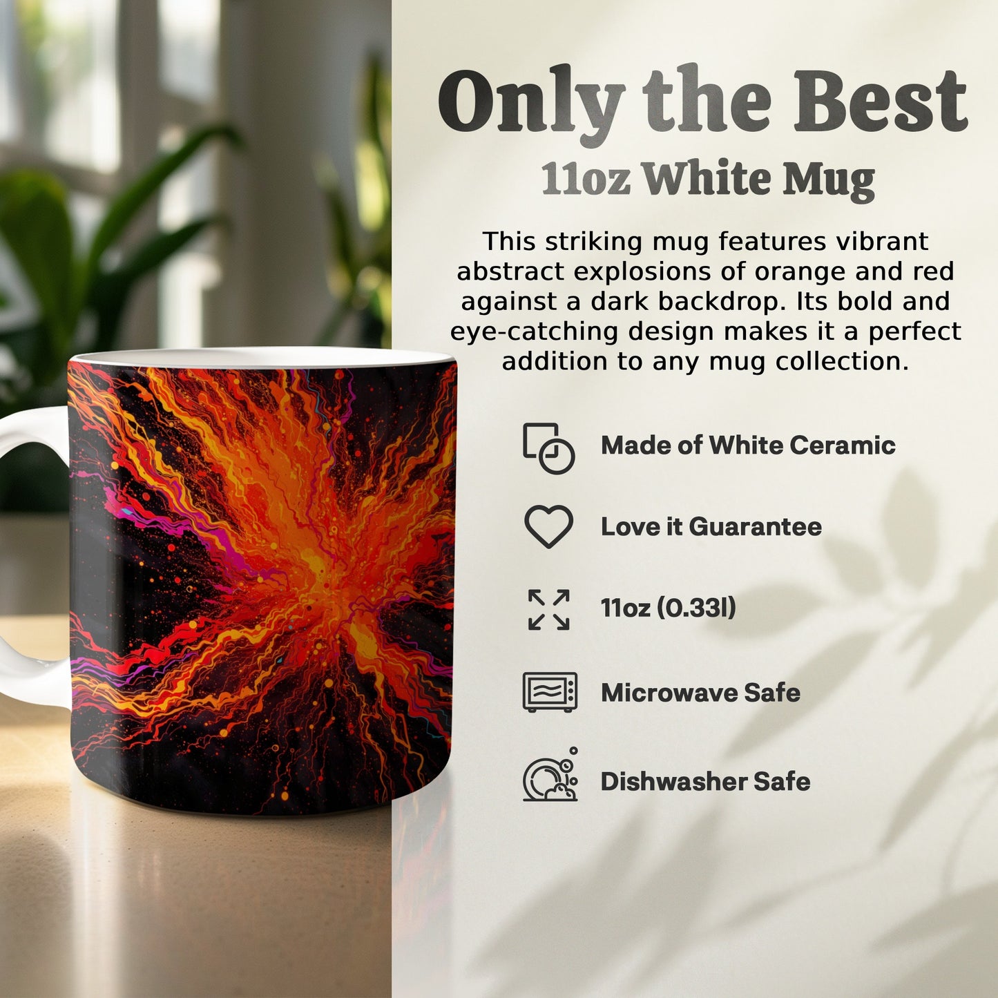 Vibrant Abstract Explosions 11oz White Mug product