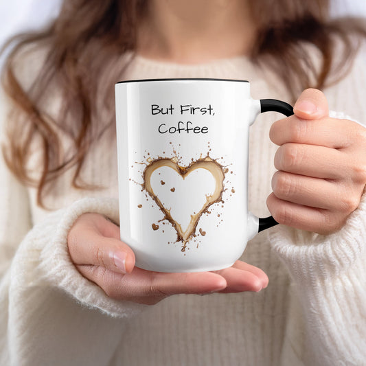 But First Coffee Heart Design Mug Product