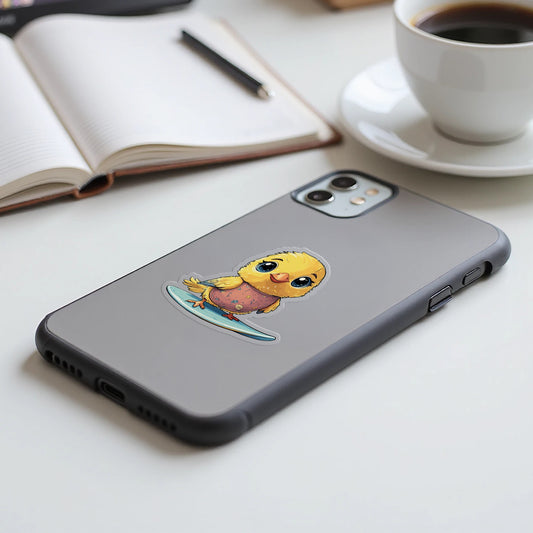 Cute Surfing Bird Cartoon Print iPhone Case product type