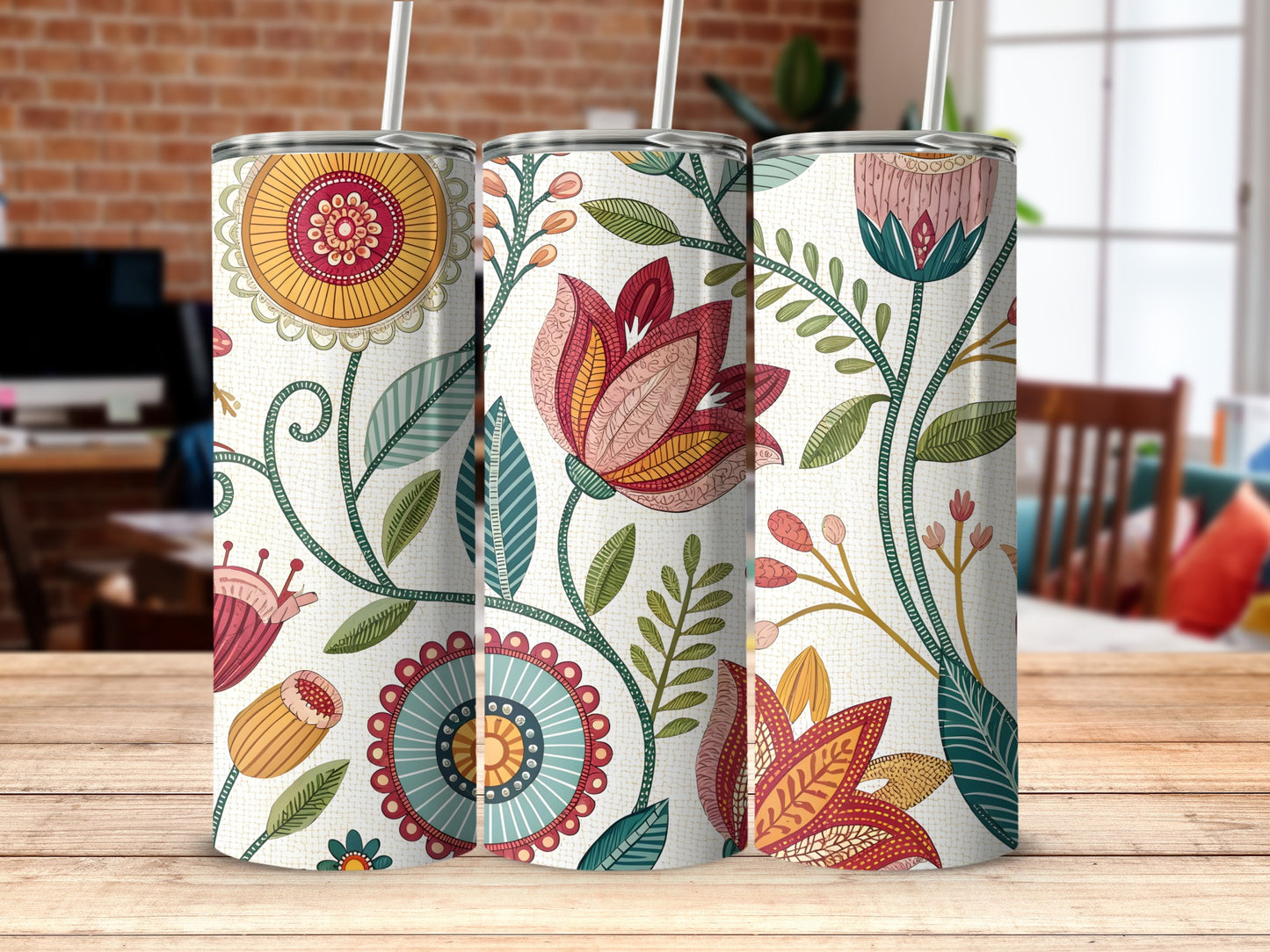 Floral Patterned Insulated Tumbler for Daily Use product