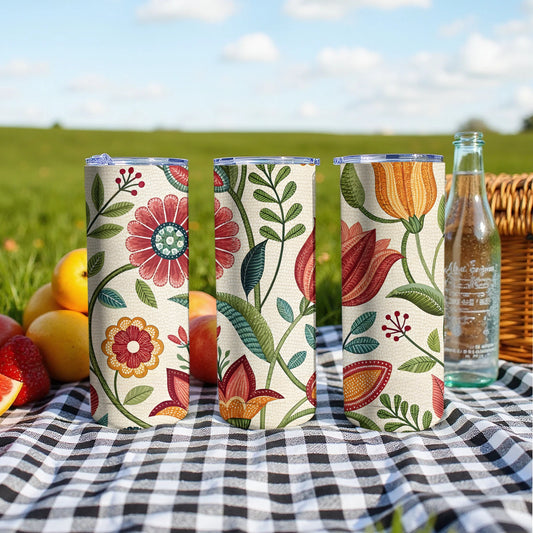 Colorful Floral Design Insulated Tumbler product