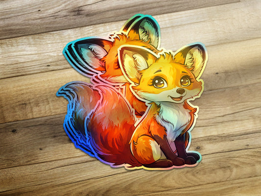 Adorable Cartoon Fox Sticker for Kids and Adults product type