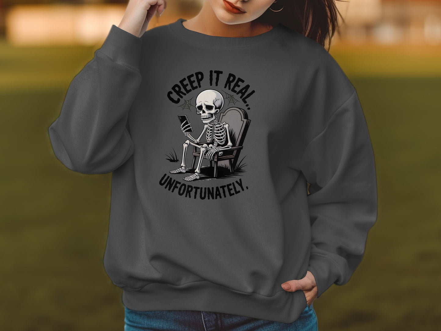Creep It Real Skeleton Graphic Sweatshirt product type
