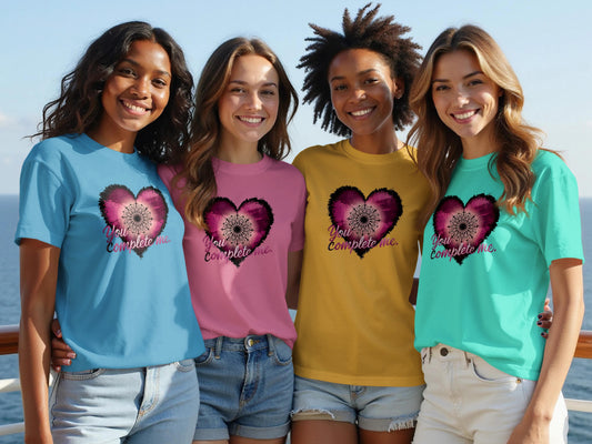 You Complete Me Heart Design T-shirt product
