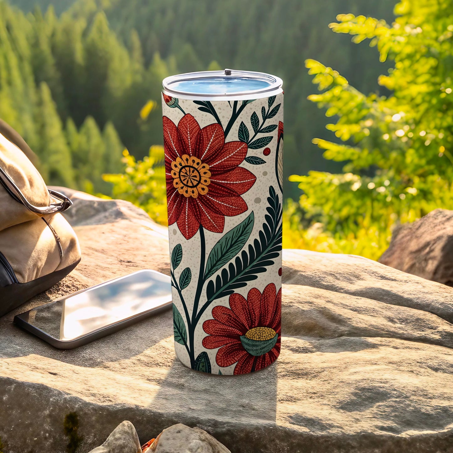 Floral Designed Tall Insulated Outdoor Tumbler product type