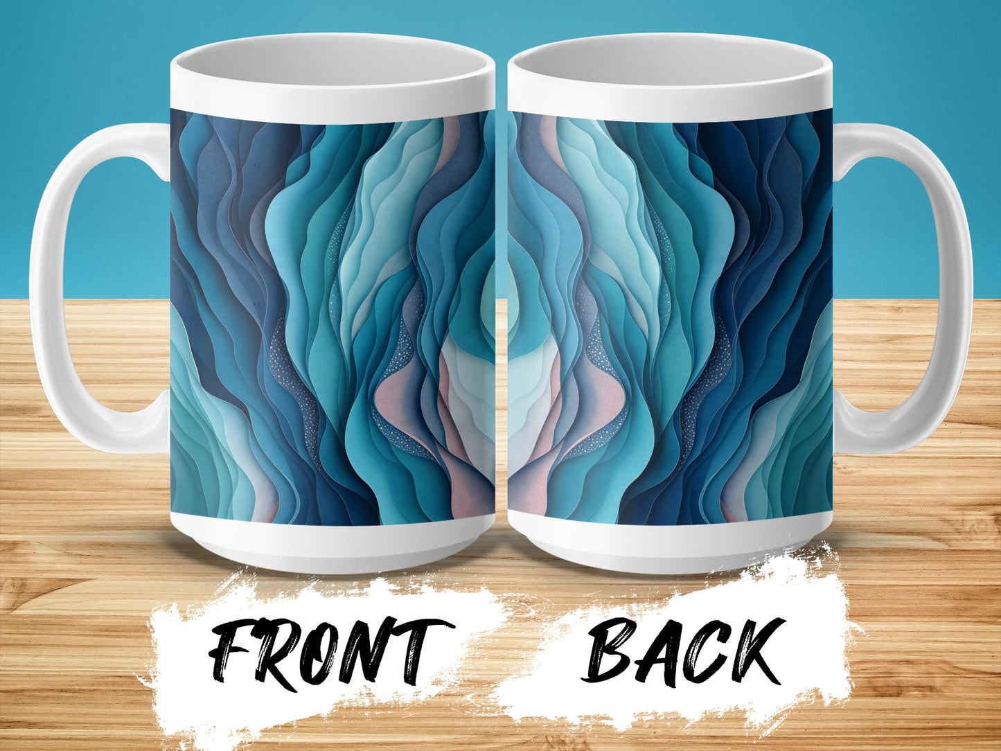 Ocean Waves Abstract Art Design Mug product