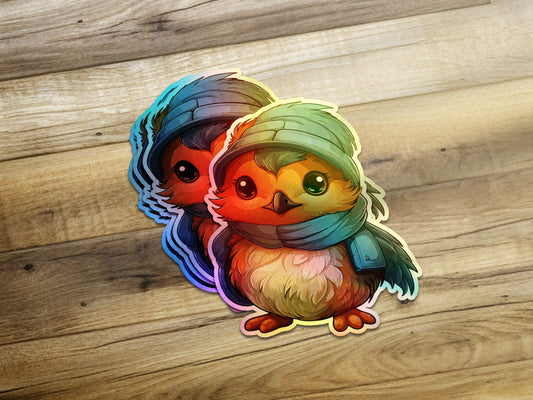 Colorful Hoodie-Wearing Owl Sticker product type