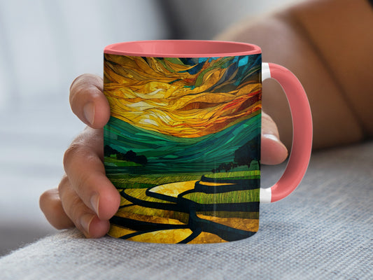 Vibrant Landscape Design Coffee Mug Artistic Product Type