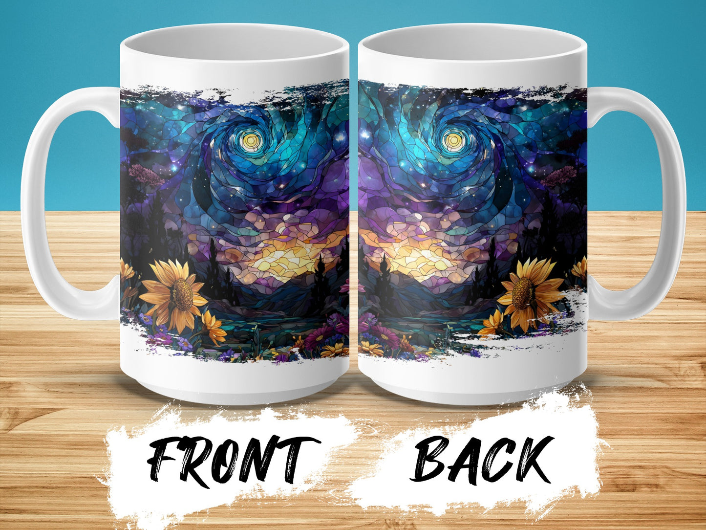 Starry Night Themed Artistic Coffee Mug product