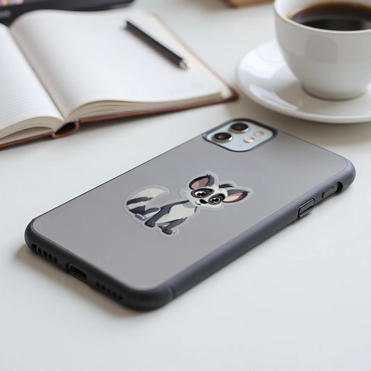 Adorable Animated Lemur Design Phone Case product