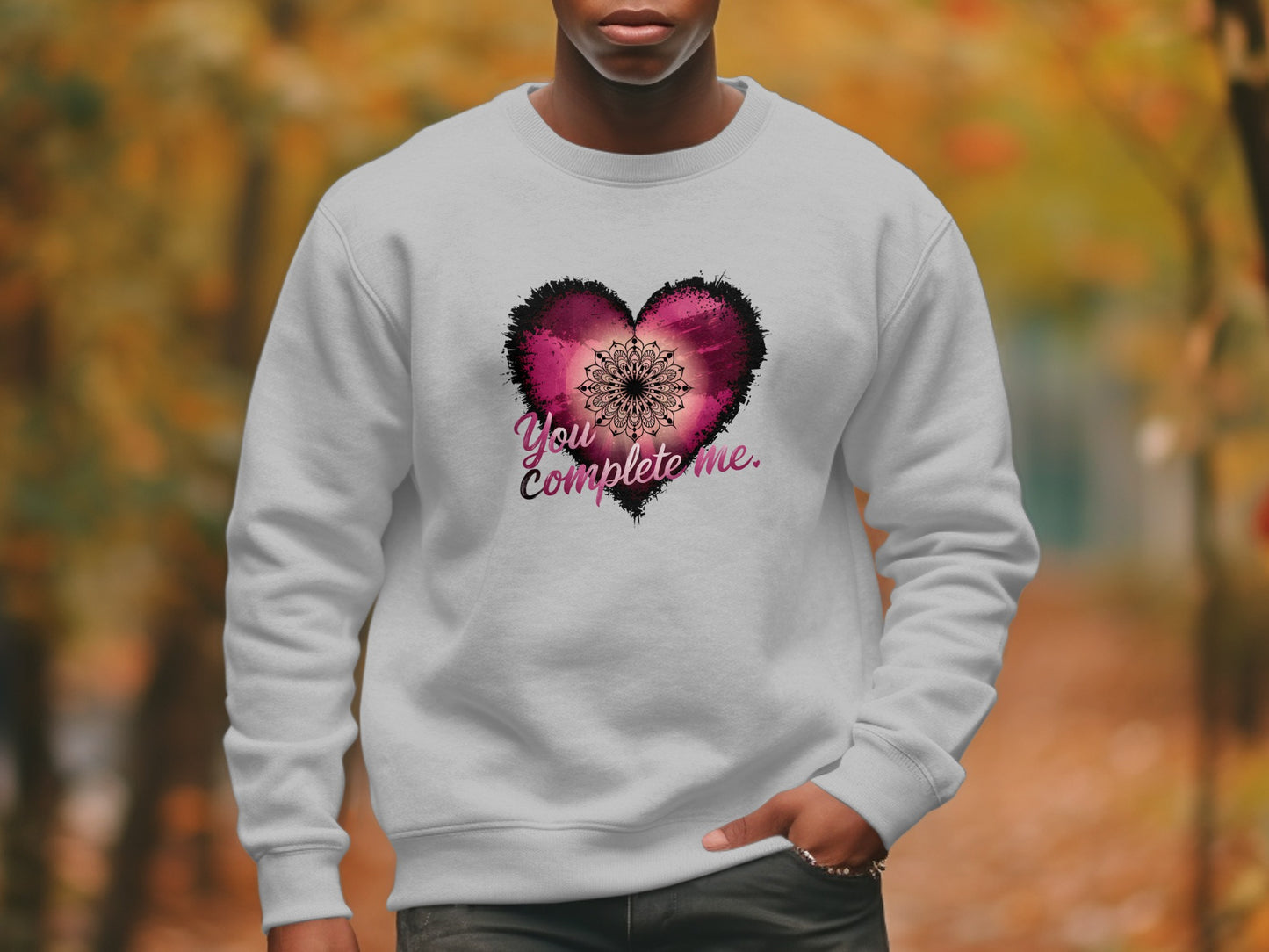 You Complete Me Heart Design Sweatshirt product