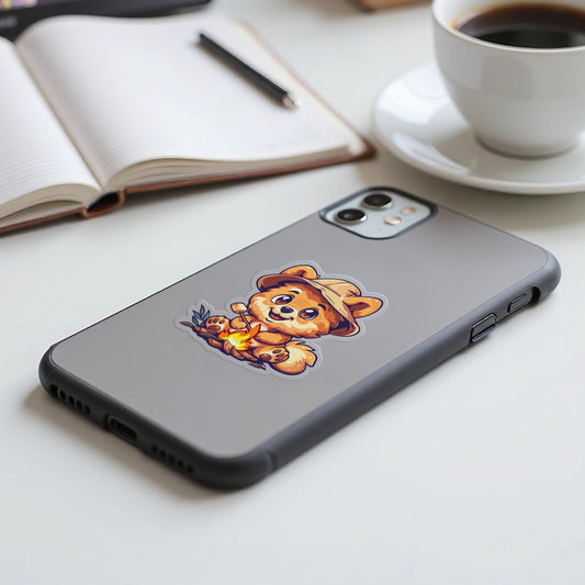 Adorable Bear with Hat Design Phone Case product