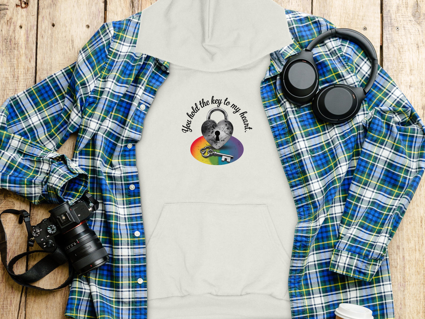 Love Holds the Key to My Heart Hooded Sweatshirt product type