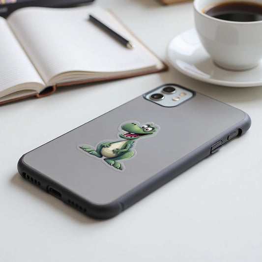 Dinosaur Printed Grey Phone Case product