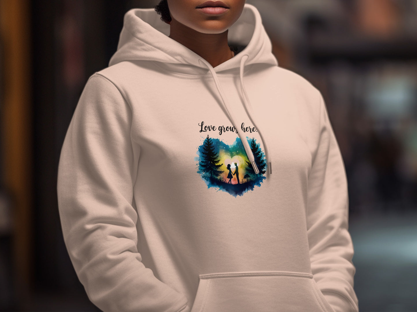 Scenic Couple Love Grows Here Hoodie product type