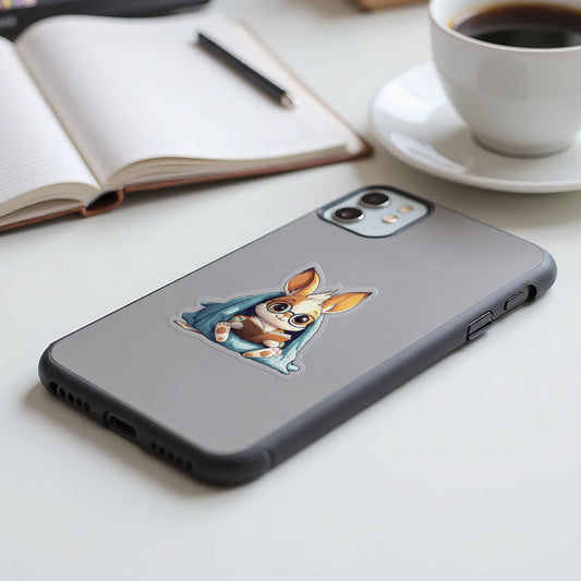 Cute Bunny Artwork on Matte Grey Phone Case product type