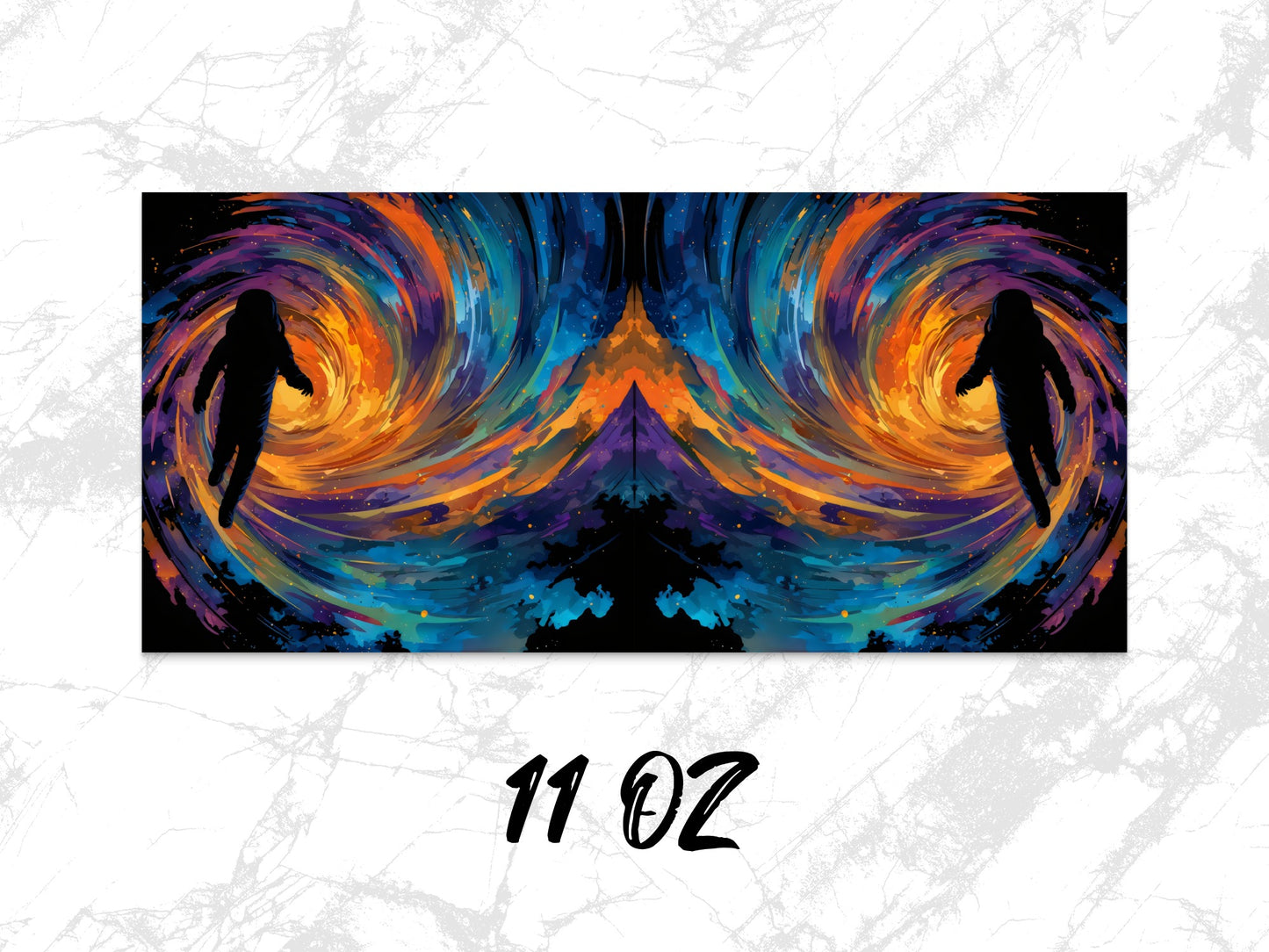 Abstract Art Mousepad, Vibrant Swirls Design, Colorful Office Decor, 11 Oz Desk Accessory, Unique Artist Gift