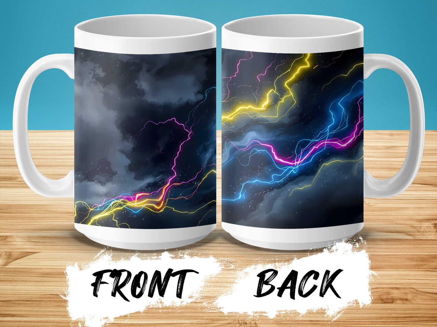 Colorful Electric Storm Design Mug product