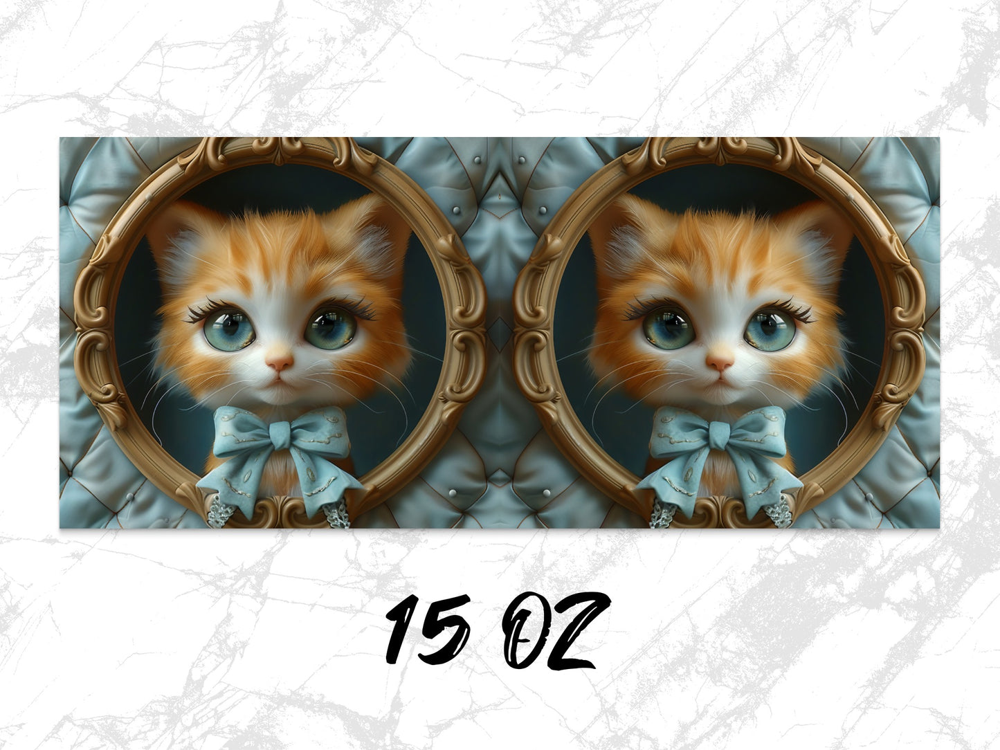 Vintage Style Framed Cat Art Prints, Cute Orange Tabby Kitten Portraits, Decorative Wall Art for Nursery, Unique Home Decor Gift Idea