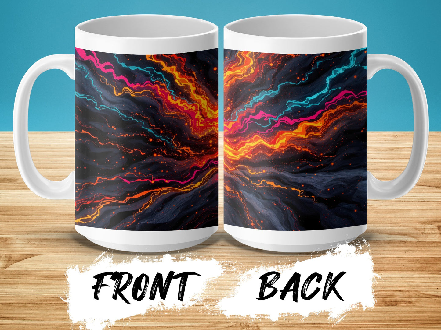 Colorful Abstract Lines Vibrant Design Mug product