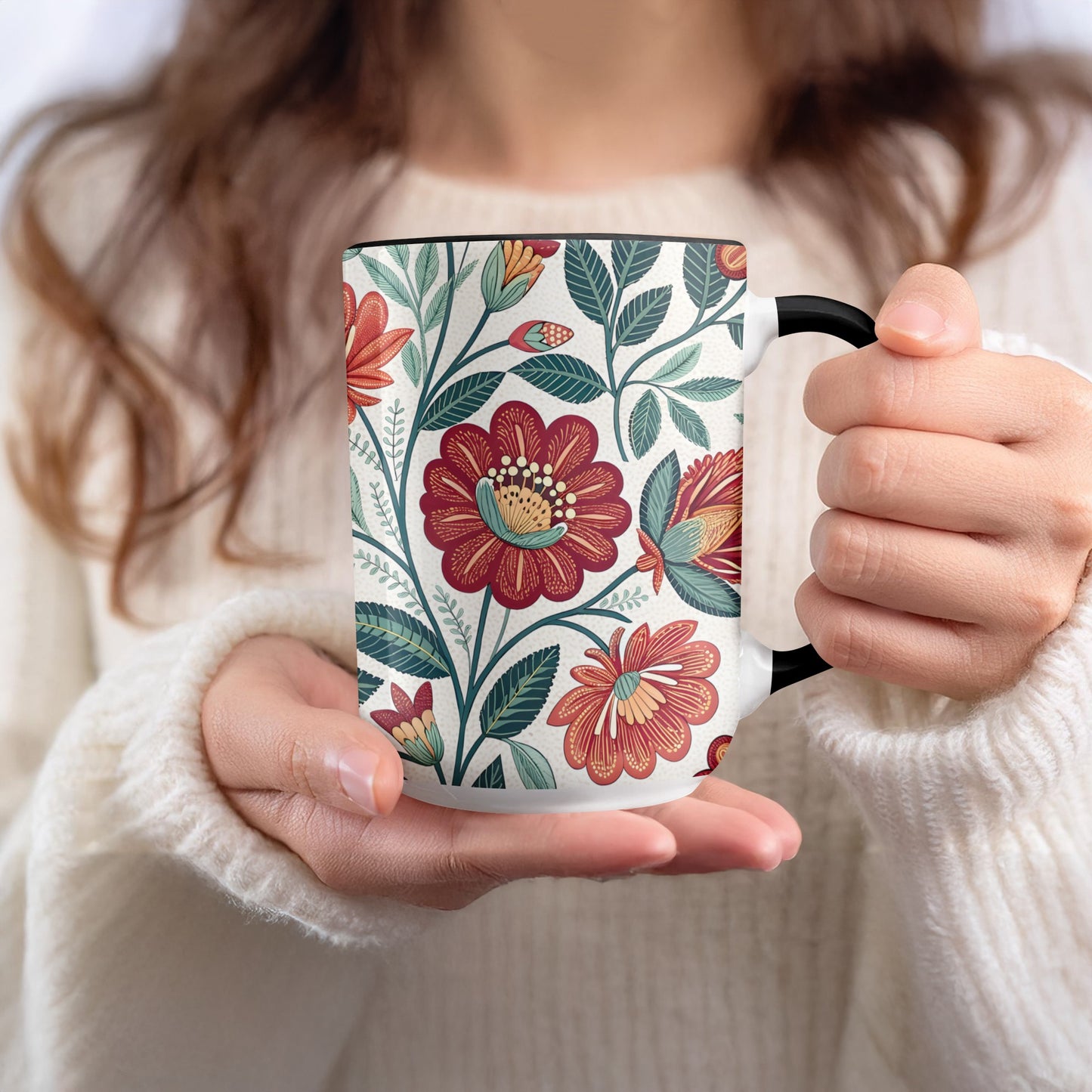 Floral Print Coffee Mug Colorful Mug Product Type