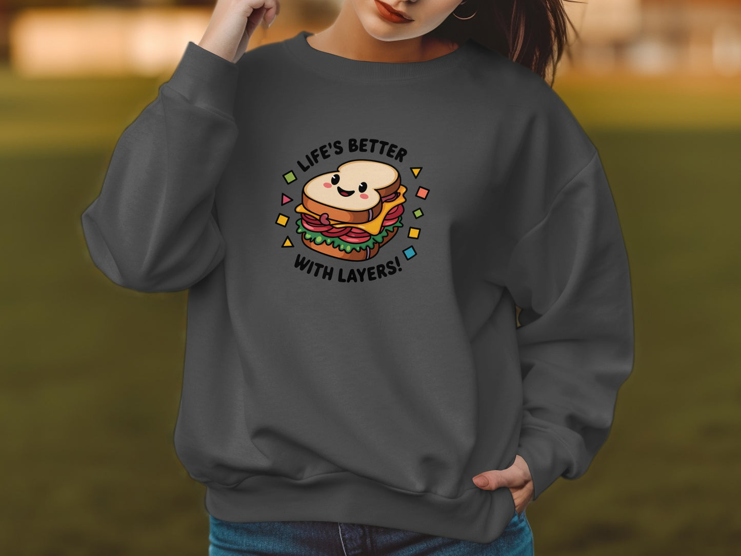 Life's Better With Layers Sandwich Sweater product