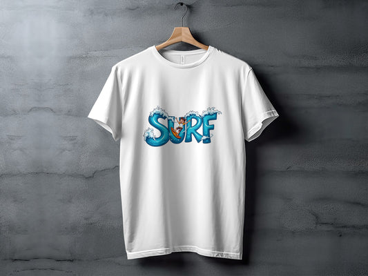 Surf Theme Graphic Shirt with Waves Design product type