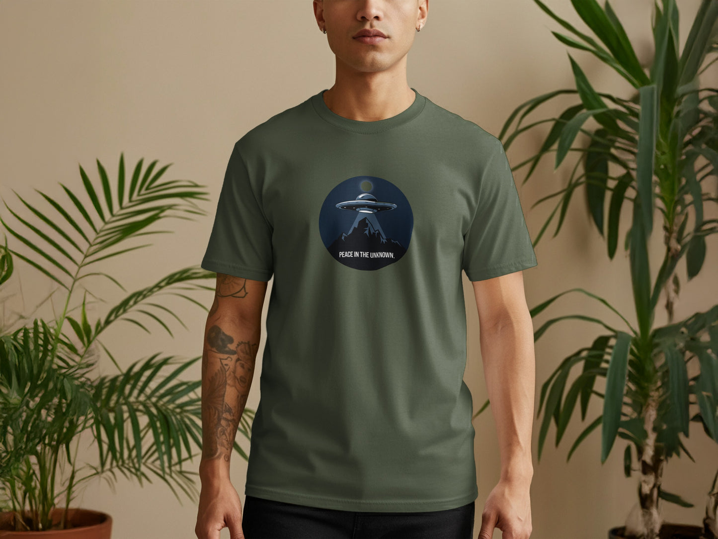 Embrace the Unknown UFO Design Graphic Tee product