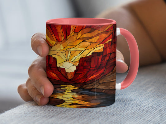 Colorful Sunrise Mosaic Pattern Coffee Mug product