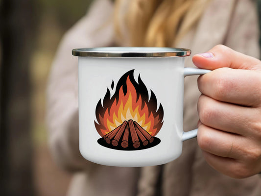 Cozy Campfire Illustration Mug for Campfire Product